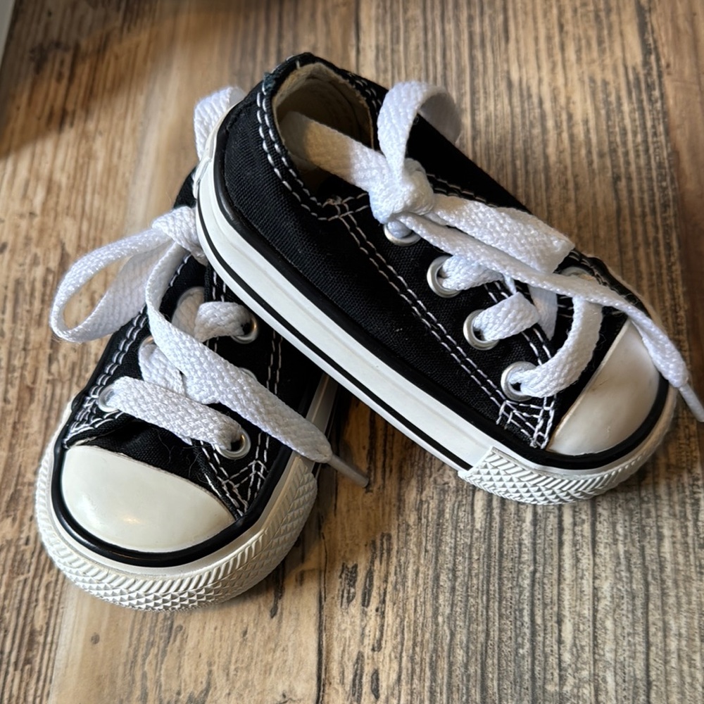 Classic Black Kids Sneakers